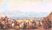 Miller, Alfred Jacob Encampment on Green River oil